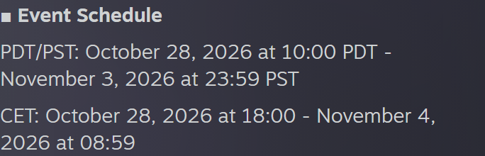 Orijinal Halloween Twitch Drops takvimi: Avrupa CET satırına göre 28 Ekim — 4 Kasım