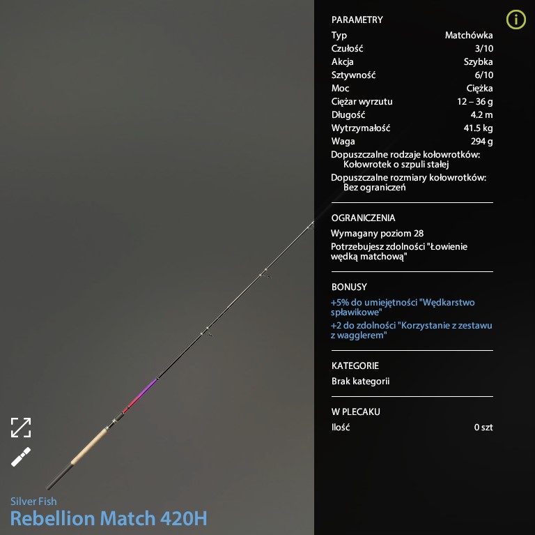 Архивная карточка Rebellion Match 420H в РР4: требования отдельно от бонусов +5% и +2