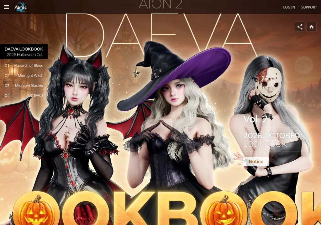 Официальный lookbook AION 2: Monarch of Blood, Midnight Witch и Midnight Slasher